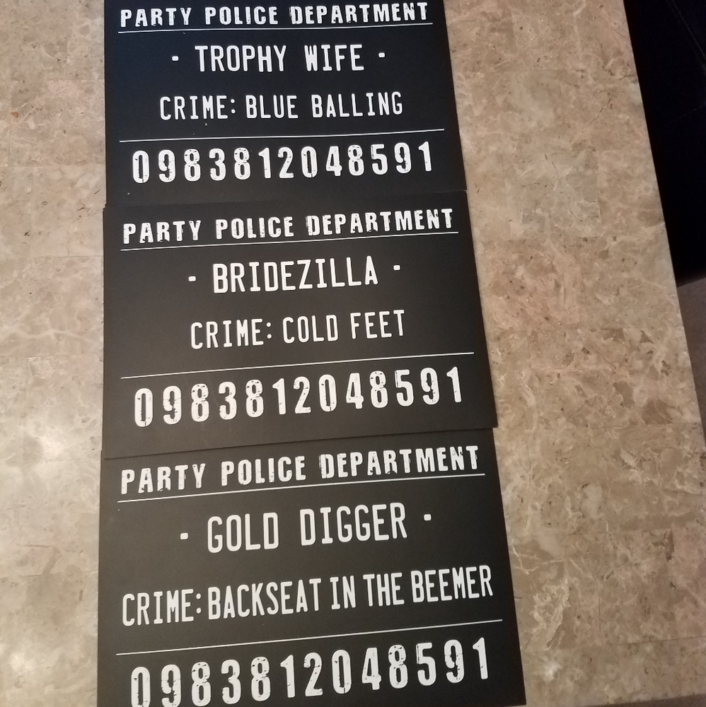 Wedding photo booth or bachelorette signs